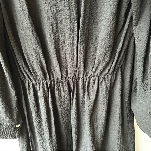 Zara black hooded tie front viscose duster - Picture 8 of 11